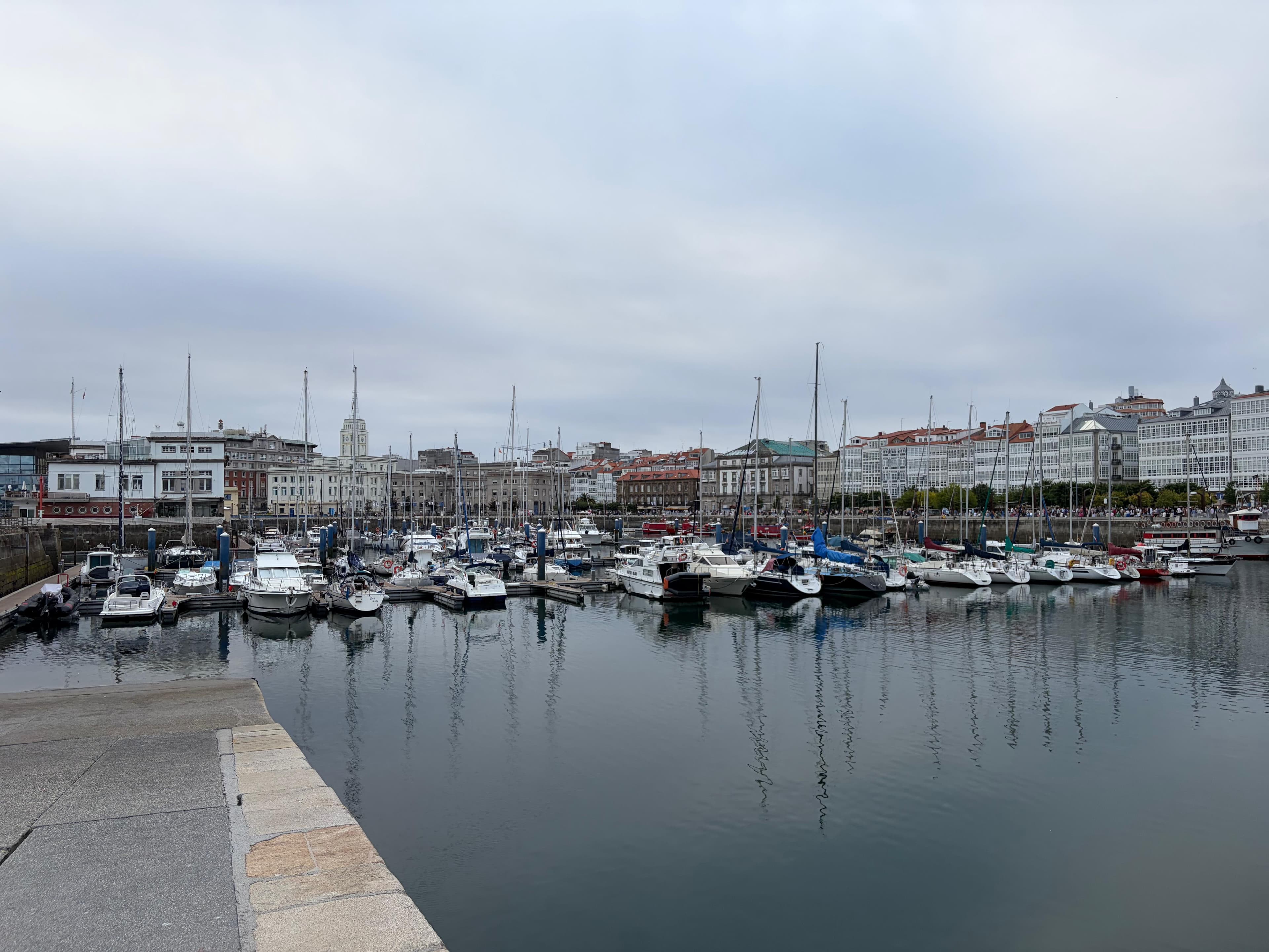 Marina and waterfront in A Coruña